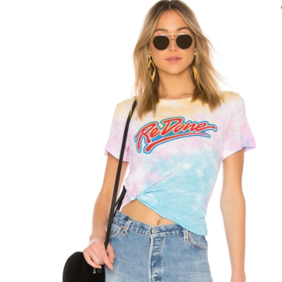 Re/Done Tops - RE/DONE Originals The Classic Tee Fantasy Tie Dye
